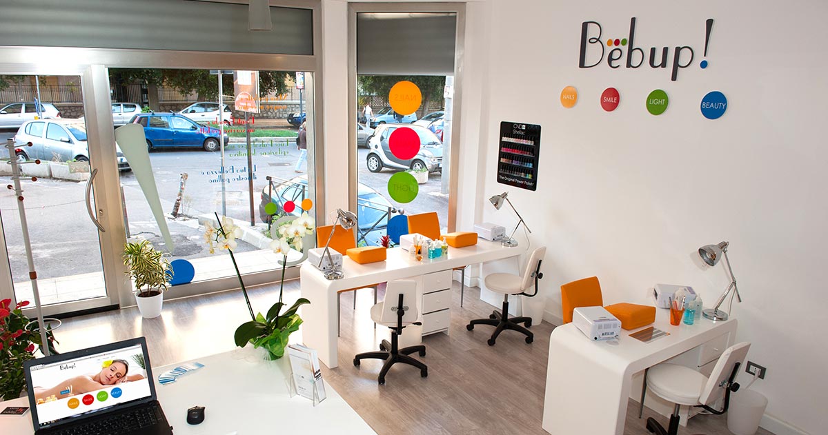 fotografia l'interno del centro estetica Bebup! a Palermo